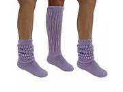 Lilac Purple All Cotton 3 Pack Extra Heavy Slouch Socks