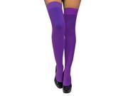Purple Semi Opaque Thigh High Stockings