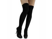 Solid Black Thigh High Over The Knee Socks