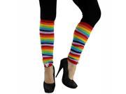 Multicolor Rainbow Stripe Leg Warmers