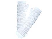 White Soft Knit Scrunched Arm Warmers