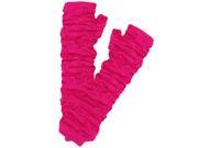 Fuchsia Soft Knit Scrunched Arm Warmers