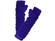 Purple Soft Knit Scrunched Arm Warmers