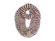 Ivory Multicolor Soft Knit Circle Infinity Scarf
