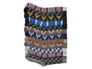 Men s Assorted Houndstooth Stripe Aztec 12 Pack Dress Socks