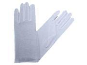 Women s White Stretchy Cotton Gloves