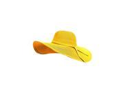Yellow Shapeable Wire Brim Oversize Beach Floppy Hat