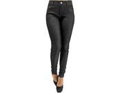 Black Jean Style Legging Pants With 5 Pockets