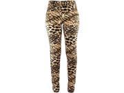 Leopard Print Jean Jeggings With Pockets