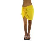Sunflower Yellow Georgette Short Sarong Bathing Wrap