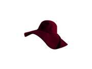 Burgundy Wide Brim Wool Floppy Hat