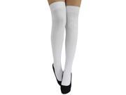 White Cable Knit Thigh High Over The Knee Socks