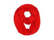 Red Knit Circle Eternity Ring Scarf