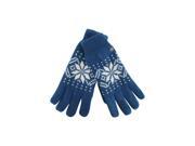 Blue Thermal Insulated Men s Snowflake Gloves