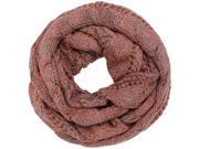 Pink Two Tone Cable Knit Infinity Scarf