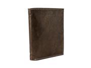 Brown Buxton Leather Men s Credit Card Folio Wallet