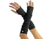 Black Long Arm Warmers With Thumb Hole