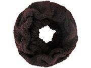 Brown Twisted Cable Knit Snood Infinity Scarf