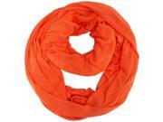 Neon Orange Casual Jersey Knit Infinity Scarf