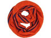 Orange Navy Blue Preppy Cable Knit Circle Scarf