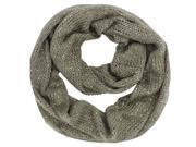 Taupe Sequin Specked Knit Infinity Scarf