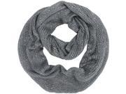 Gray Sequin Specked Knit Infinity Scarf