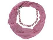 Pink Chain Link Jewelry Circle Scarf