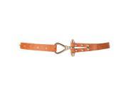 Tan Orange Skinny Belt With Gold Tone Anchor Buckle