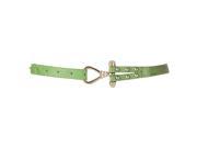 Green Skinny Belt With Gold Tone Anchor Buckle