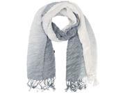 Gray White Pleated Two Tone Light Scarf