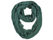 Green Crinkle Textured Infinity Scarf