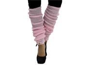 All Pink Long Thick Knit Leg Warmers