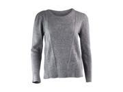 Gray Soft Versatile Cable Knit Crew Neck Sweater