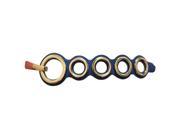 Blue Circle Clustered Accent Belt With Gold Hardware