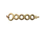 Beige Circle Clustered Belt With Gold Hardware