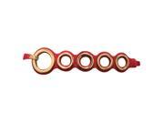 Pink Circle Clustered Accent Belt With Gold Hardware