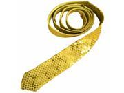 Gold Sequin Thin Unisex Neck Tie