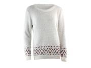 Ivory Shaggy Aztec Pullover Sweater