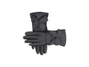 Black Ultra Chic Black Glossy Toned Tech Gloves