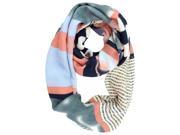 Pink City Chic Mixed Print Infinity Loop Scarf