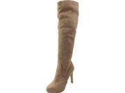 Taupe Retro Lush Suede Knee High Boots