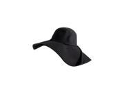 Black Wide Brim Wool Floppy Hat