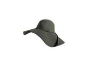 Gray Wide Brim Wool Floppy Hat