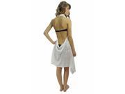 Ivory White Rose Lace Open Back Swim Cover Up Vest