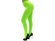 Lime Opaque Stretchy Leotard Tights