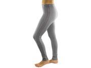 Gray Laced Side Stretchy Legging Footless Tights