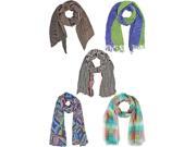 Scarf Collection 5 Pack Various Styles