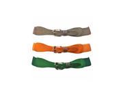 Colorful 3 Pack Sleek Thin Waist Belts With Retro Buckle