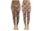 Wild Print Combination 2 Pack Printed Tights