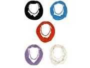 Mixed Color 5 Pack Chain Link Jewelry Infinity Scarf